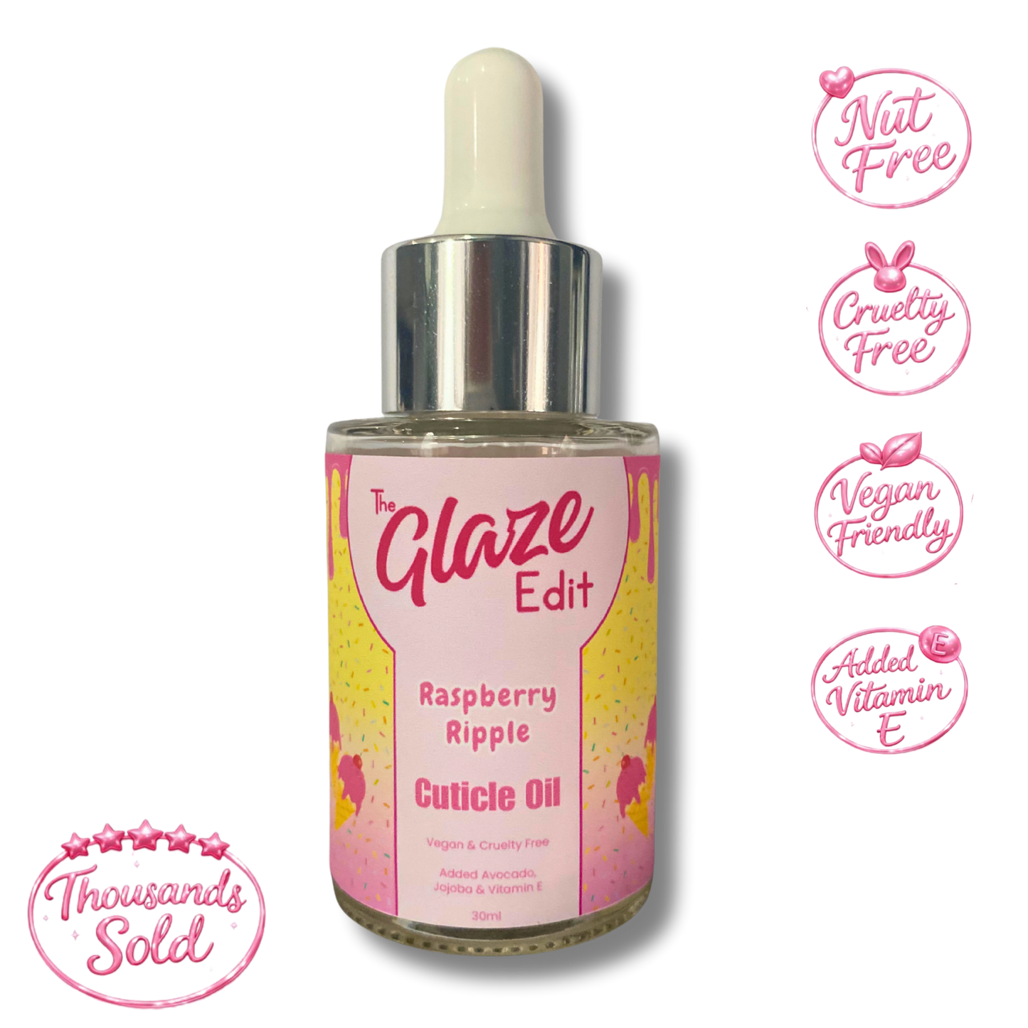 30ml Cuticle Oil - Raspberry Ripple