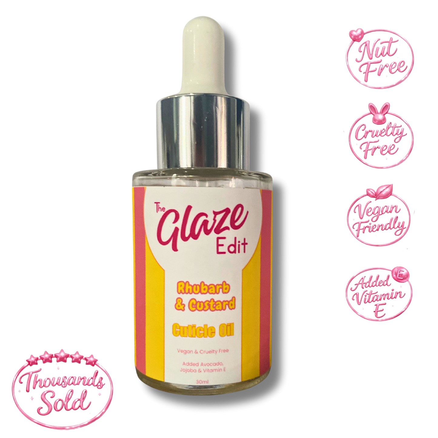 30ml Cuticle Oil - Rhubarb & Custard