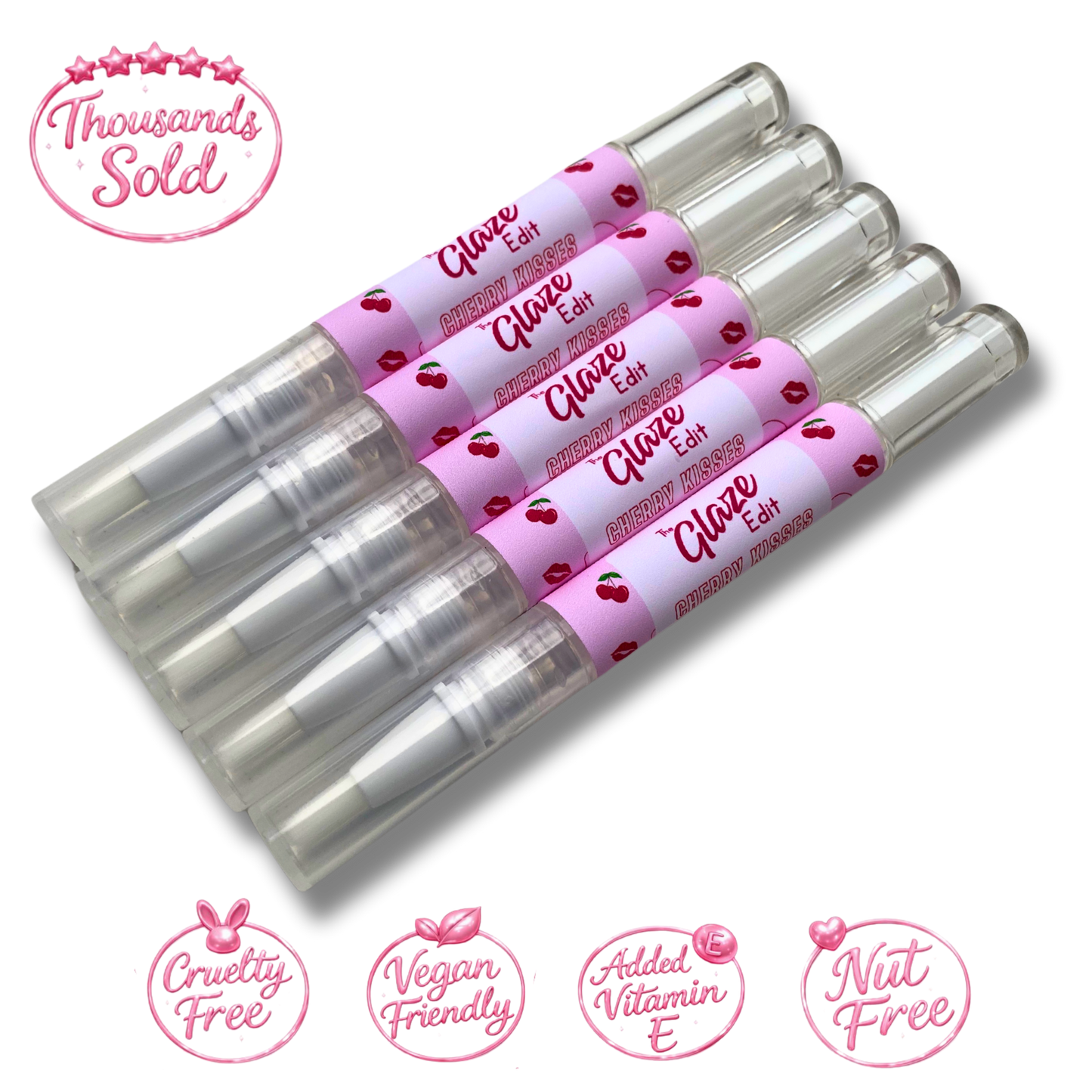 Cherry Kisses Strawberry Laces Cuticle Oil - 5 Pack