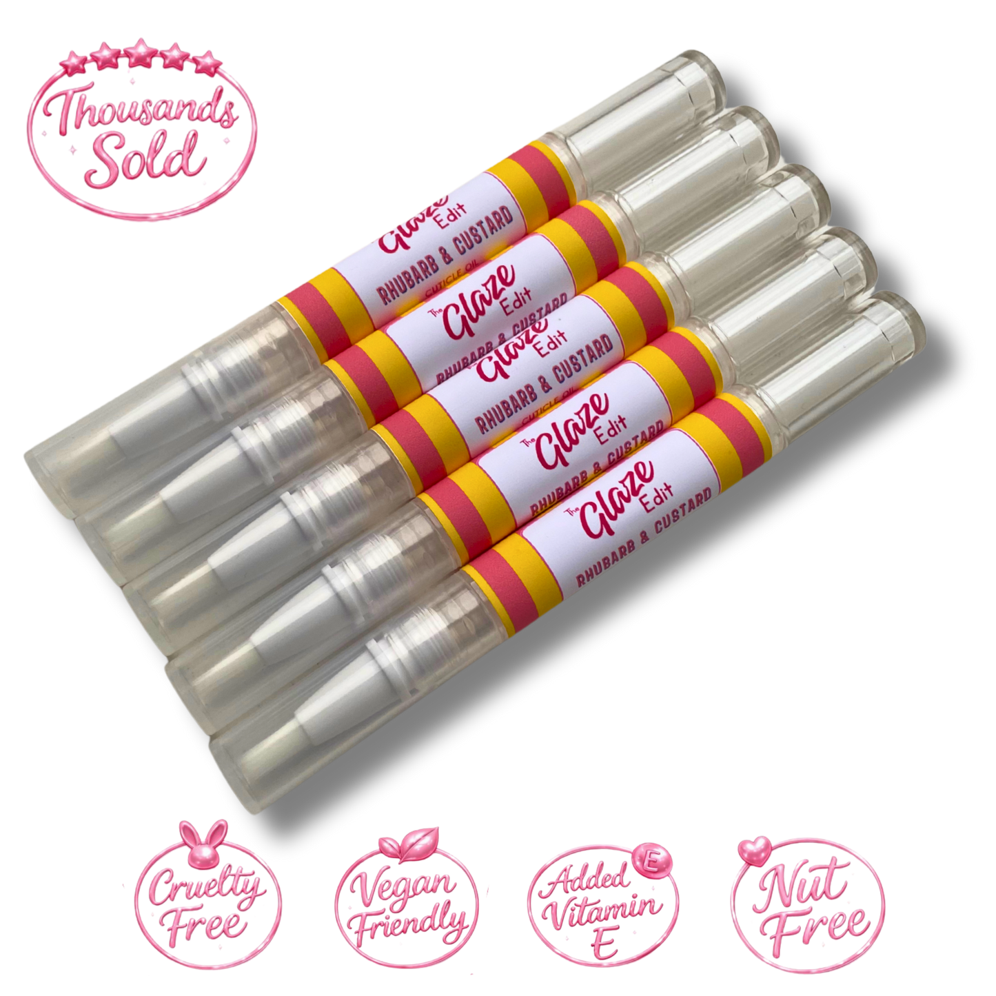 Rhubarb & Custard Cuticle Oil - 5 Pack