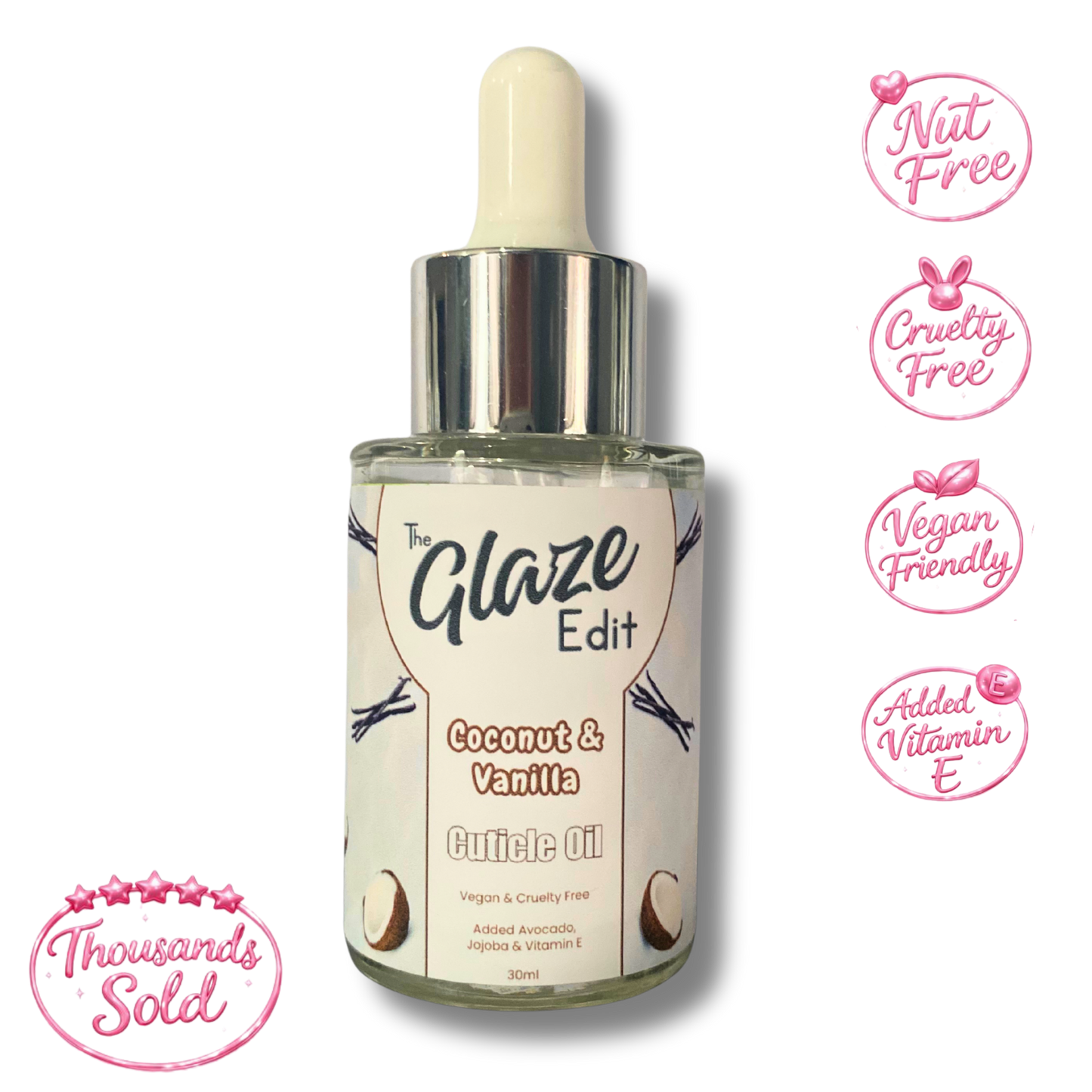 30ml Cuticle Oil - Coconut & Vanilla