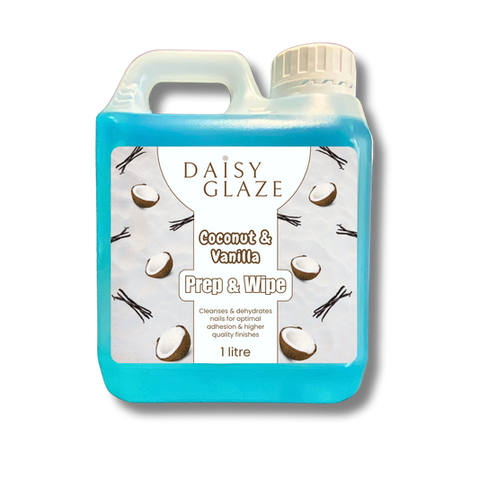 Daisy Glaze Coconut & Vanilla Prep & Wipe container on a white background