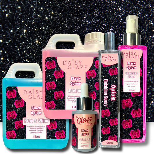 Set of daisy glaze nail care products opium scented