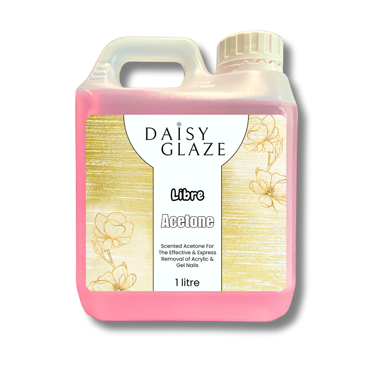 Daisy Glaze Libre Acetone bottle on a white background
