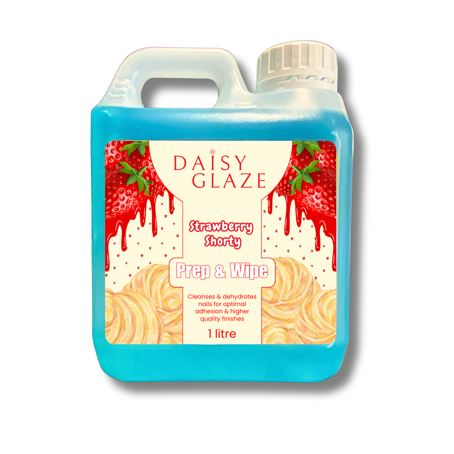 Daisy Glaze Strawberry Shorty Prep & Wipe container on a white background